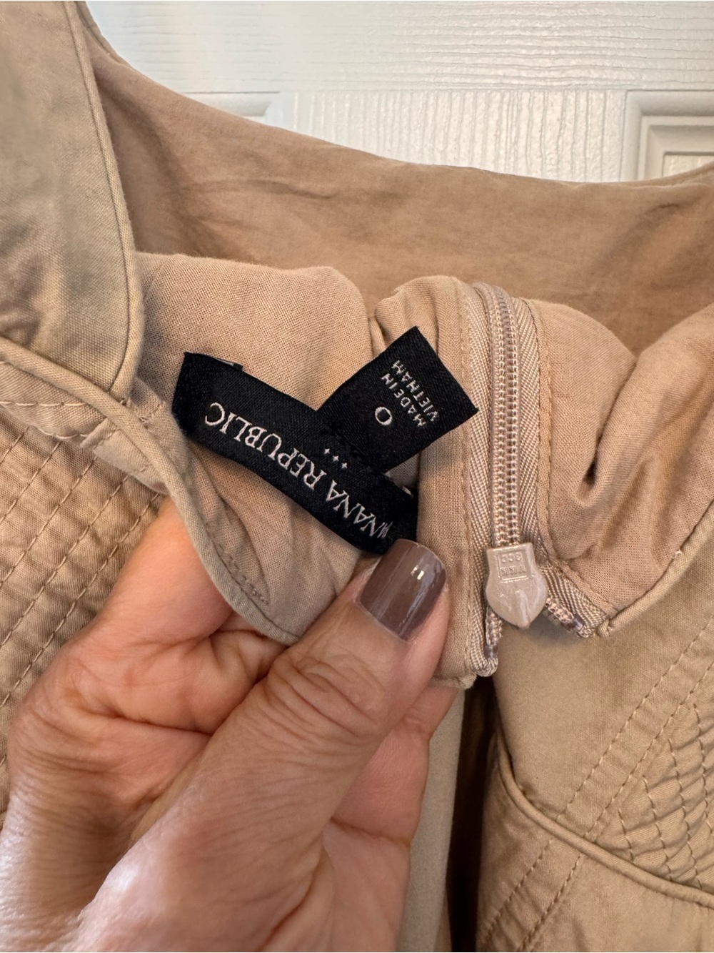 Banana Republic Tan Sleeveless A-Line Dress - Picture 7 of 9